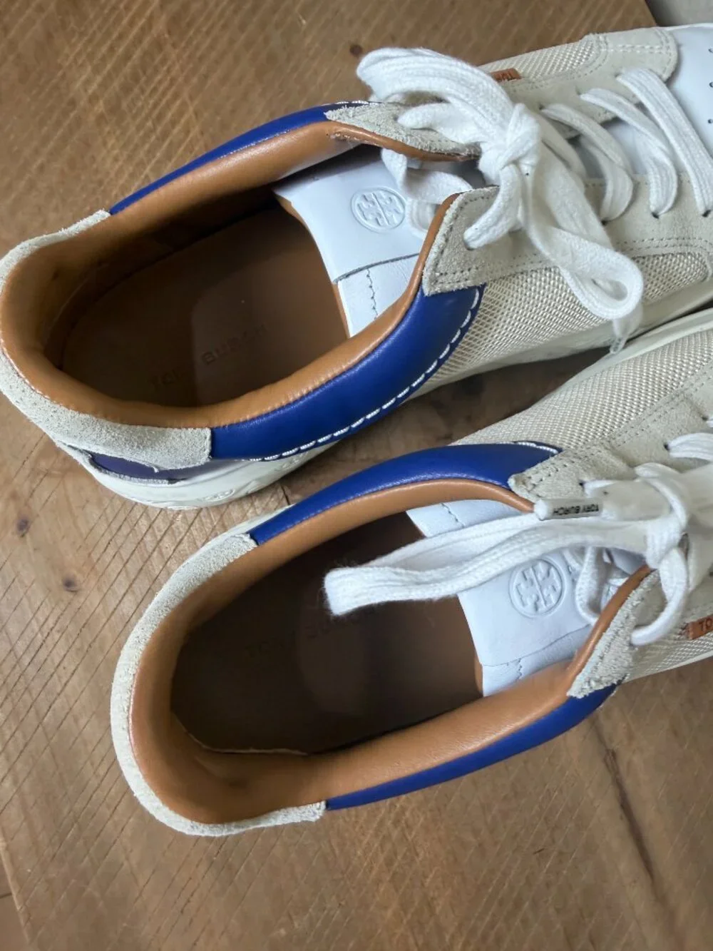 Tory Burch Ladybug Low Top Sneaker Cream & Blue Size 8